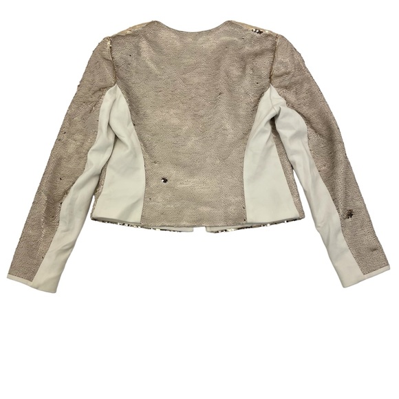 Ted Baker London Sequin Jacket Size 3 Gold/White - Picture 10 of 17